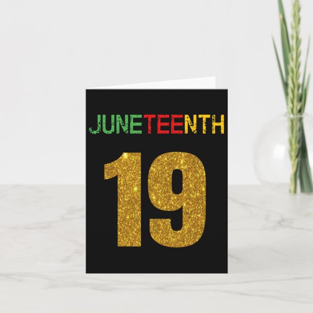 Juneteenth Pride Queen Melanin African American Ju Card (Front)