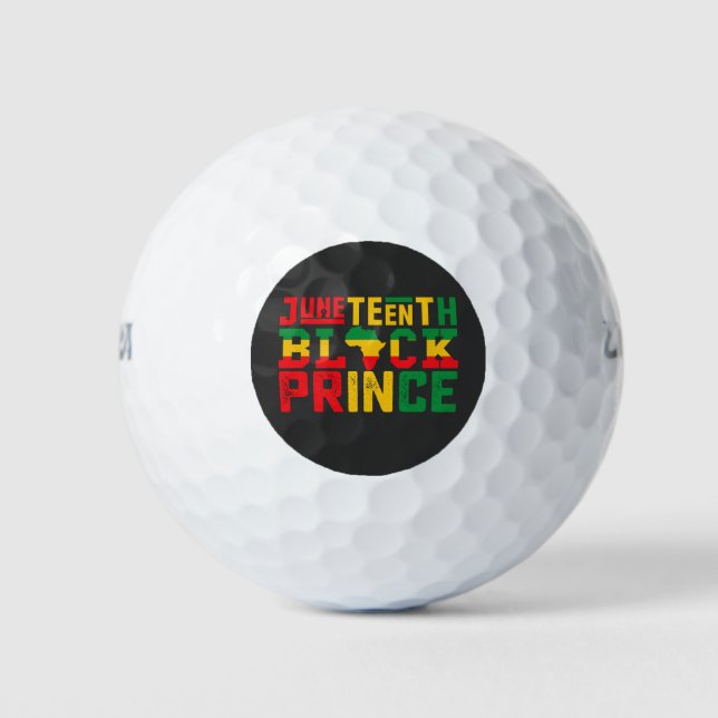 Juneteenth Prince Celebrating Black Freedom Golf Balls (Front)