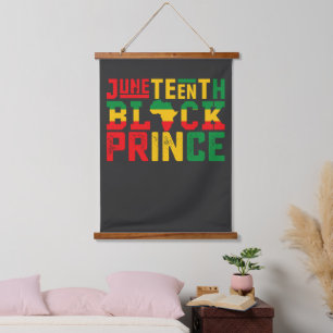 Juneteenth Prince Celebrating Black Freedom Hanging Tapestry