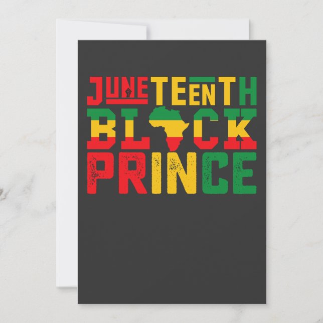 Juneteenth Prince Celebrating Black Freedom Invitation (Front)