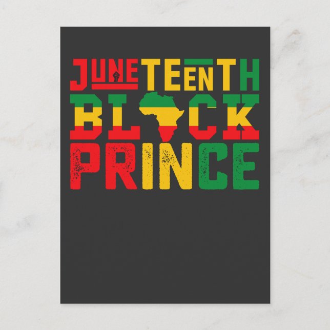 Juneteenth Prince Celebrating Black Freedom Invitation Postcard (Front)