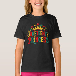 Juneteenth Princess Crown Toddler Girls Melanin  T-Shirt