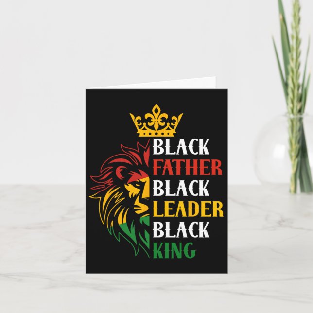 Juneteenth Proud Black Men Fathers Day Black Histo Card (Front)