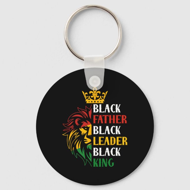 Juneteenth Proud Black Men Fathers Day Black Histo Key Ring (Front)