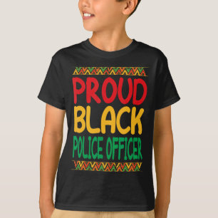 juneteenth proud black police officer cool fathers T-Shirt