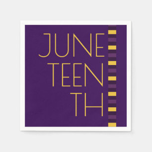 Juneteenth Purple Yellow Celebration Napkins