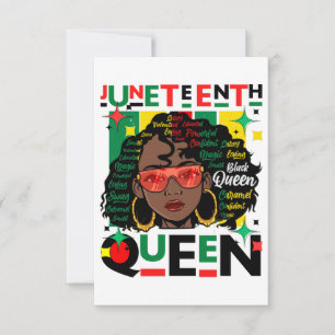 Juneteenth Queen Melanin Woman Black Girl Magic Invitation