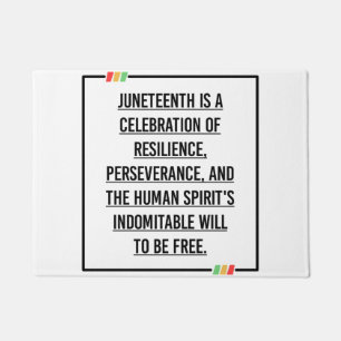Juneteenth Quotes, Freedom of African American. Doormat