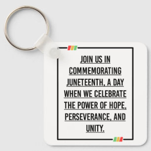 Juneteenth Quotes, Freedom of African American. Key Ring