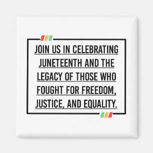 Juneteenth Quotes, Freedom of African American. Magnet