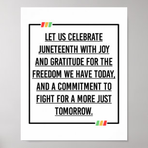 Juneteenth Quotes, Freedom of African American. Poster