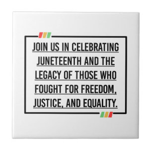 Juneteenth Quotes, Freedom of African American. Tile
