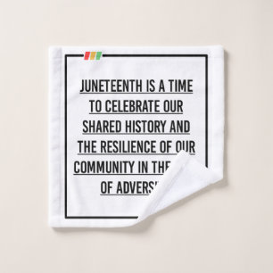 Juneteenth Quotes, Freedom of African American. Wash Cloth