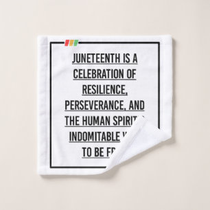 Juneteenth Quotes, Freedom of African American. Wash Cloth