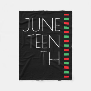juneteenth red black green freedom baby fleece blanket