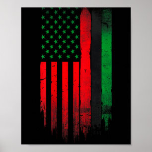 juneteenth red green black history american africa poster