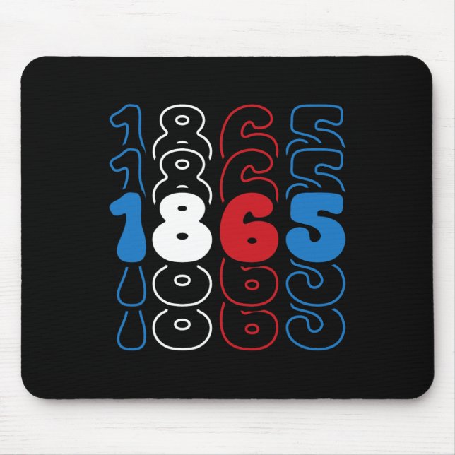 Juneteenth Red White Blue Flag Colours 1865  Mouse Mat (Front)