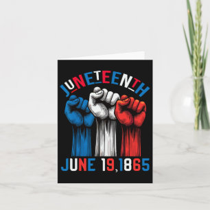 Juneteenth Red White Blue Flag Colours 19 June 186 Card
