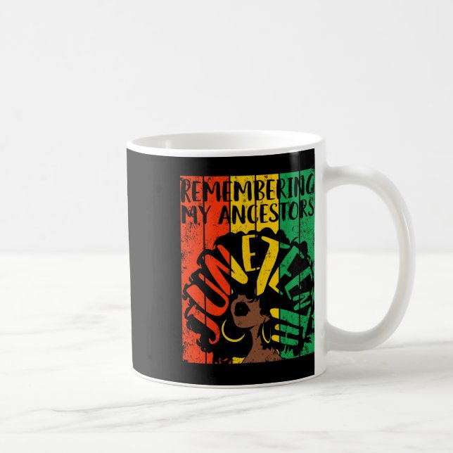 Juneteenth Remembering My Ancestors Black Freedom  Coffee Mug (Right)