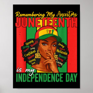 Juneteenth Remembering My Ancestors Black Women Me Poster