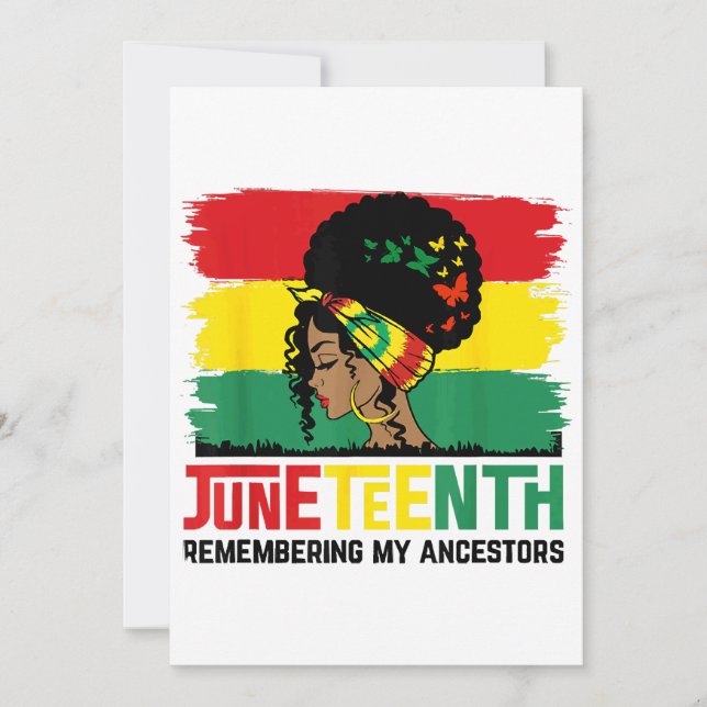 Juneteenth Remembering My Ancestors Celebrate Blac Invitation (Front)
