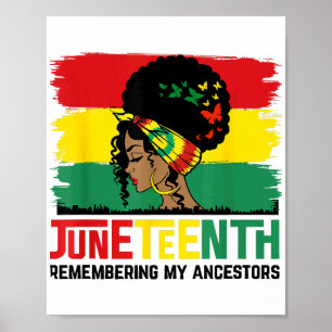 Juneteenth Remembering My Ancestors Celebrate Blac Poster