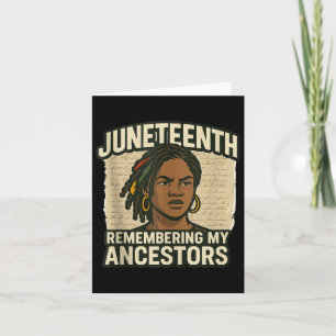 Juneteenth Remembering My Ancestors Freedom Retro  Card