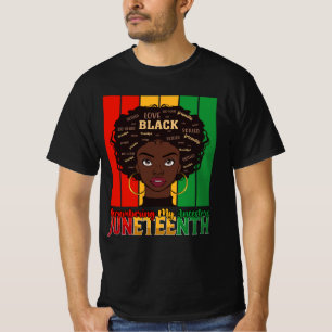 Juneteenth Remembering My Ancestors Girl Melanin T-Shirt