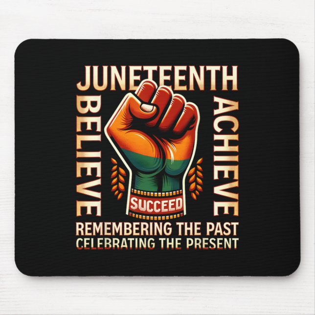 Juneteenth Remembering The Past Pride Black Melani Mouse Mat (Front)