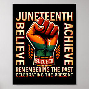 Juneteenth Remembering The Past Pride Black Melani Poster