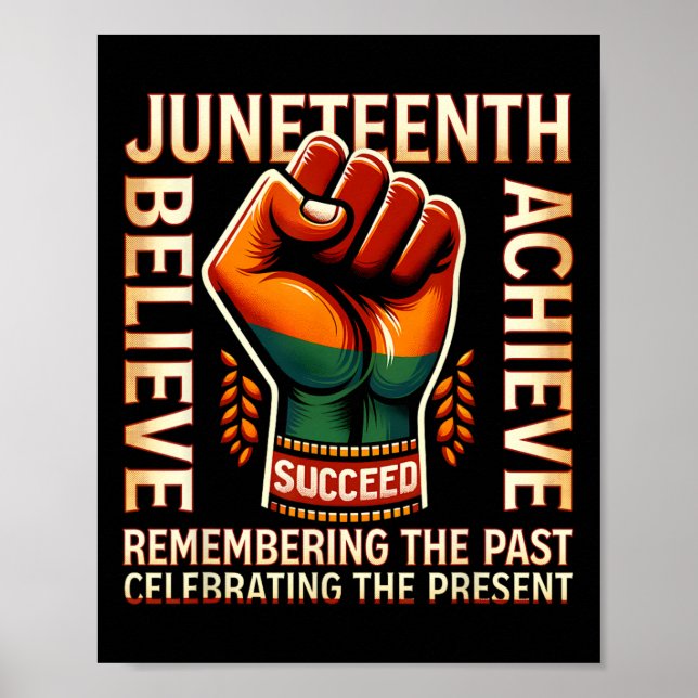 Juneteenth Remembering The Past Pride Black Melani Poster (Front)