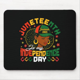 Juneteenth Retro Women Juneteenth Is My Independen Mouse Mat
