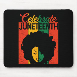 Juneteenth Shirt Afro Black Women 1865 Independenc Mouse Mat