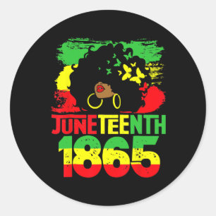 Juneteenth Shirt For Women Juneteenth Black Americ Classic Round Sticker