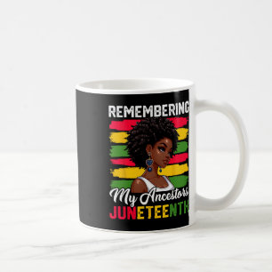 Juneteenth Shirt Women African American Girl Black Coffee Mug