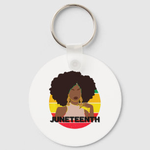 Juneteenth Shirts Women Black History African Quee Key Ring