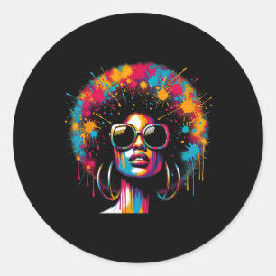 Juneteenth Shirts Women Black History Drug Proud A Classic Round Sticker