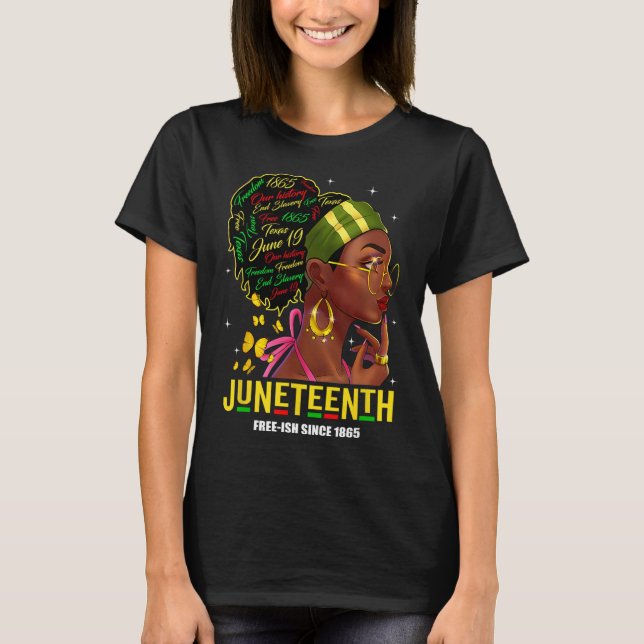 Juneteenth Shirts Women Celebrating Black Freedom  (Front)