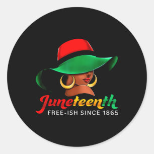 Juneteenth Shirts Women Celebrating Black Freedom  Classic Round Sticker