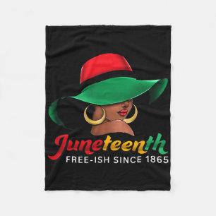 Juneteenth Shirts Women Celebrating Black Freedom Fleece Blanket