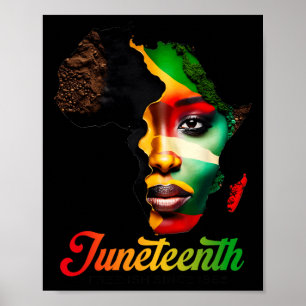 Juneteenth Shirts Women Celebrating Black Freedom Poster
