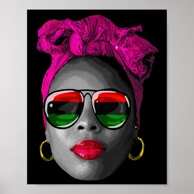 Juneteenth Shirts Women Drug Afro Doll Queen Black Poster (Front)
