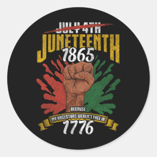 Juneteenth Shirts Women Juneteenth Shirt For Men J Classic Round Sticker