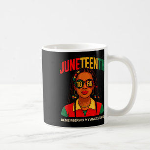 Juneteenth Shirts Women Locd Hair Remebering My An Coffee Mug