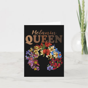 Juneteenth Shirts Women Melanin Queen African Amer Card