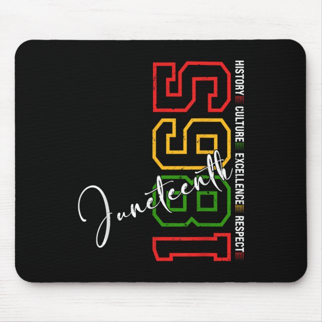 Juneteenth Shirts Women Men African American Junet Mouse Mat (Front)