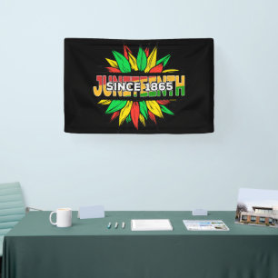Juneteenth Sunflower 1865 Emancipation African Banner