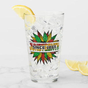 Juneteenth Sunflower 1865 Emancipation African Glass