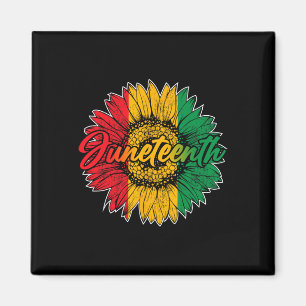 Juneteenth Sunflower African American Women Men Ju Magnet