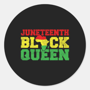 Juneteenth T Shirts Women Girls Classic Round Sticker